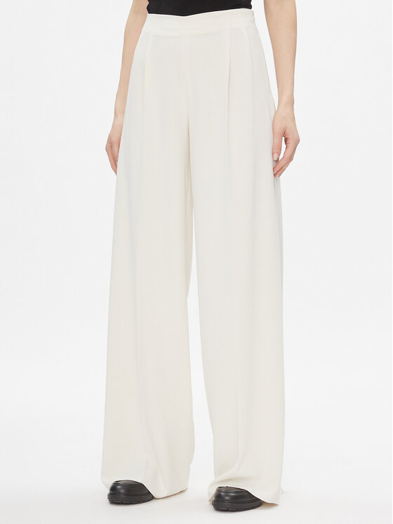 MAX&Co. Auduma bikses Damina Balts Wide Leg