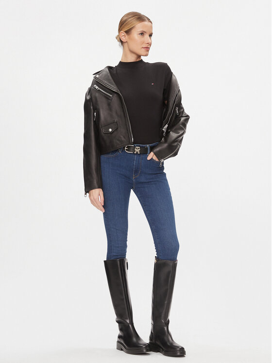 Tommy Hilfiger Tommy Hilfiger Marškinėliai New Cody WW0WW40586 Juoda Slim Fit