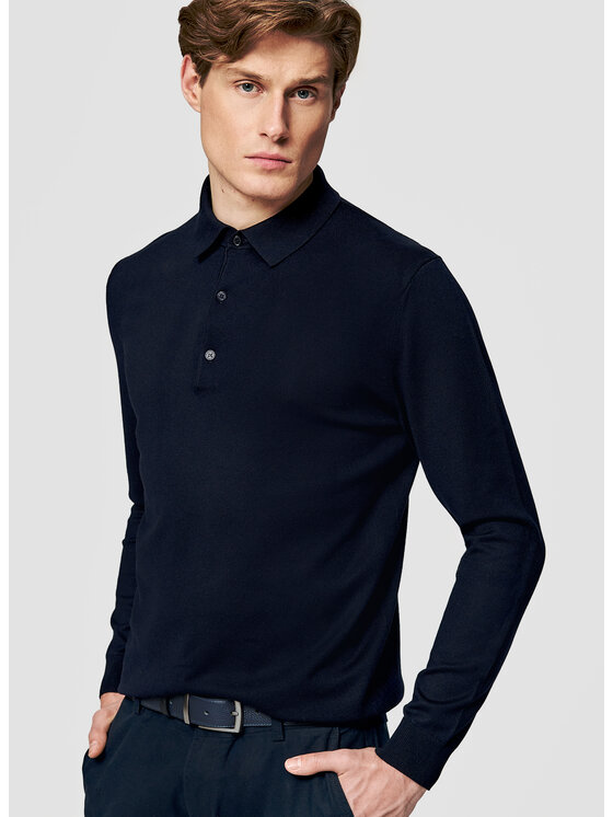 Pako Lorente Pako Lorente Sweter P26SF-2X-004 Granatowy Classic Fit