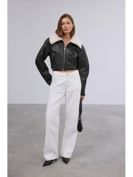 Estro Estro Kurtka zimowa ER00120533 Czarny Loose Fit