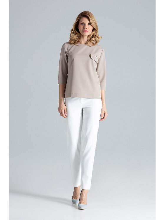 FIGL FIGLFIGL Blusa M393 Beige Regular Fit