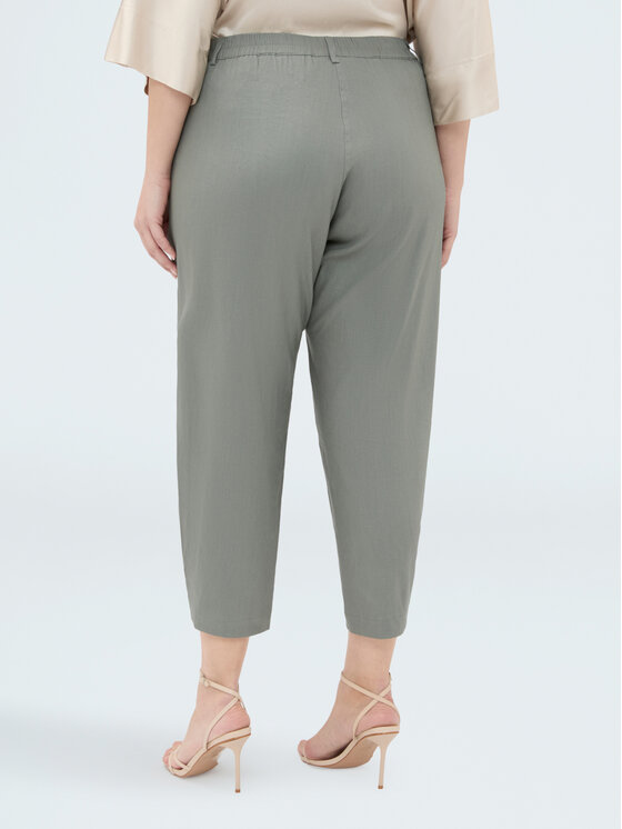Fiorella Rubino Fiorella Rubino Spodnie materiałowe P041T005277N0Z5 Zielony Regular Fit