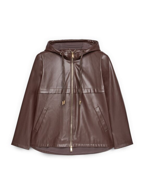 Fiorella Rubino Fiorella Rubino Giacca in similpelle R323T001297N022 Marrone Regular Fit