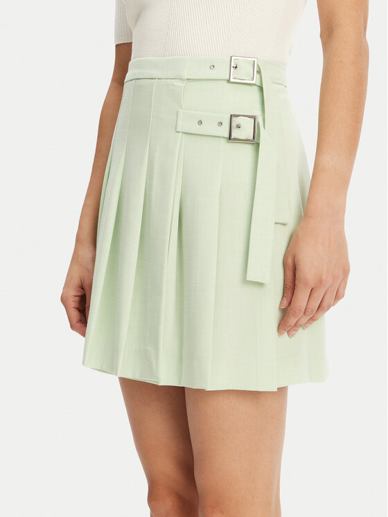 Maryley Maryley Fustă plisată 25EB711/21BE Verde Regular Fit