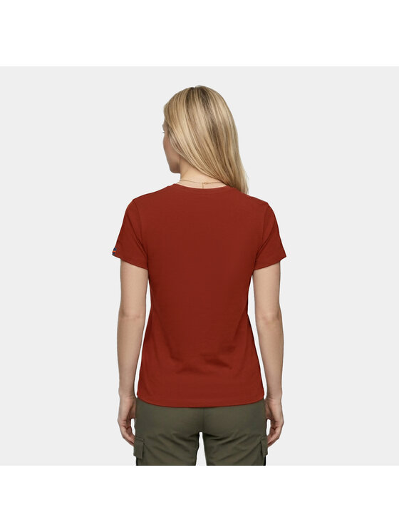 Alpinus Alpinus T-Shirt Dirna Czerwony ciemny Regular Fit