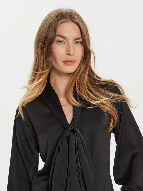 Eleh Eleh Bluse E00198 Schwarz Regular Fit