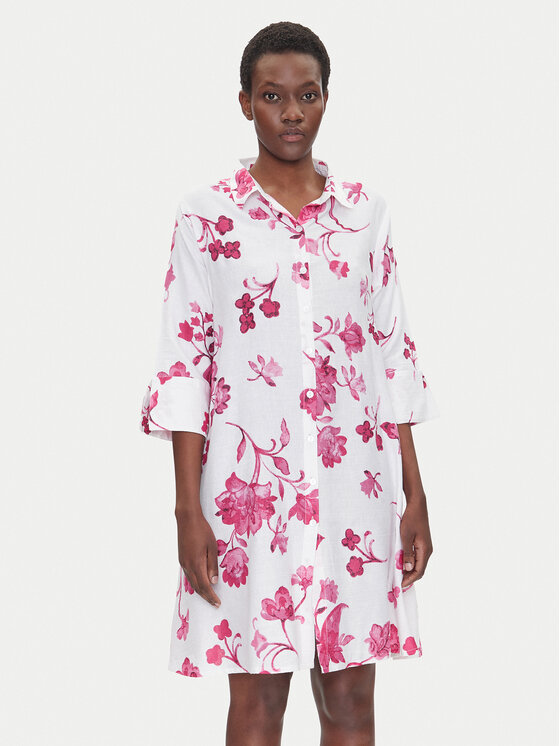 Iconique Iconique Сукня-сорочка IC25-055 Білий Relaxed Fit