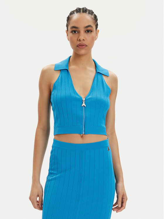 Patrizia Pepe Patrizia Pepe Top 2K0257/K182-CA04 Plava Slim Fit