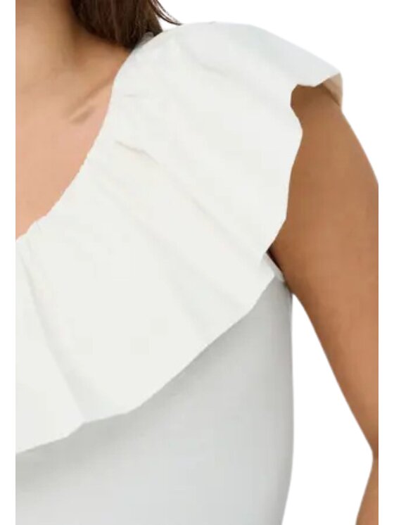 ONLY ONLY Top Onlsoffy one shoulder mix top Bianco Regular Fit
