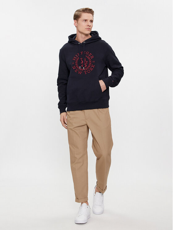 Tommy Hilfiger Tommy Hilfiger Bluza Big Icon MW0MW33650 Granatowy Regular Fit