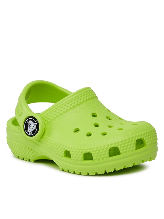 Crocs Crocs Șlapi Classic Kids Clog T Limeade 206990 Verde