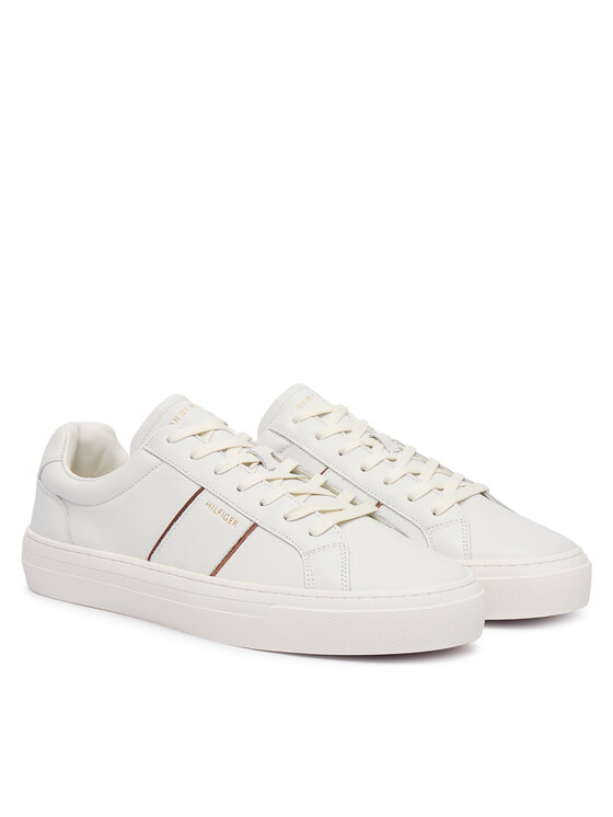 Tommy Hilfiger Tommy Hilfiger Αθλητικά Dress Casual Leather Sneaker FM0FM05989 Λευκό