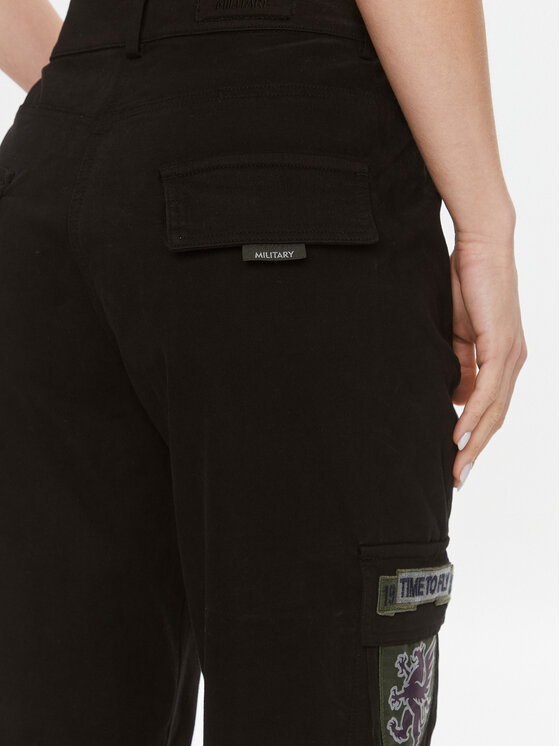 Aeronautica Militare Aeronautica Militare Παντελόνι υφασμάτινο 232PA1571DCT3221 Μαύρο Regular Fit