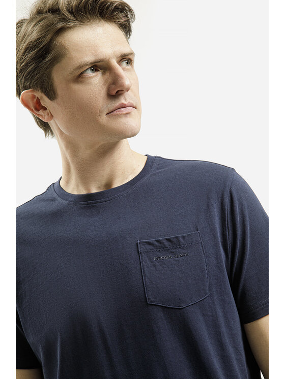 Cross Jeans Cross Jeans T-Shirt 16107-001 Granatowy Regular Fit