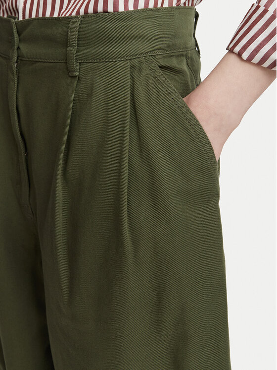 Weekend Max Mara Weekend Max Mara Текстилни панталони Bacca 2625136111 Каки Relaxed Fit