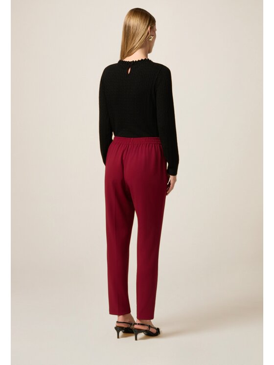Oltre Oltre Pantaloni di tessuto P273J002361N026 Rosso Regular Fit
