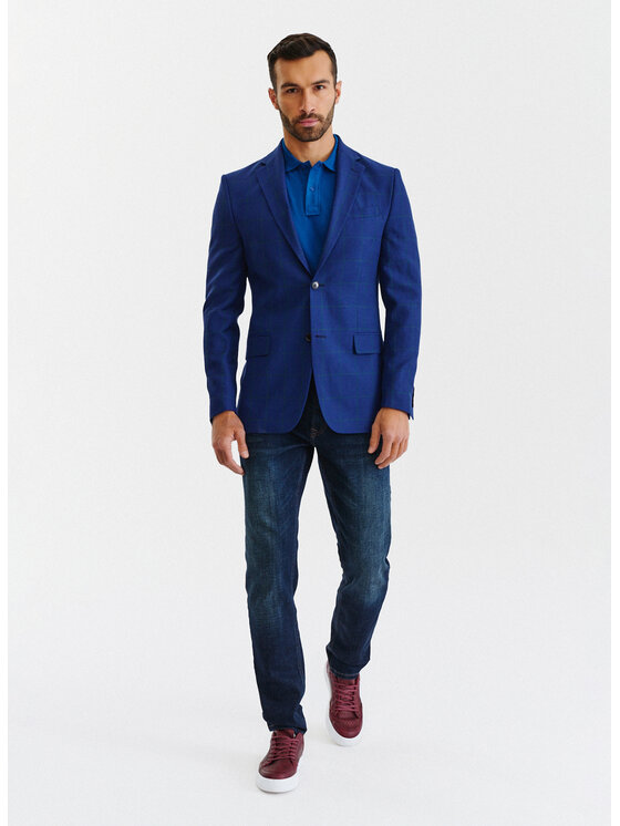 Pako Lorente Pako Lorente Marynarka P23SP-3X-009 Granatowy Slim Fit