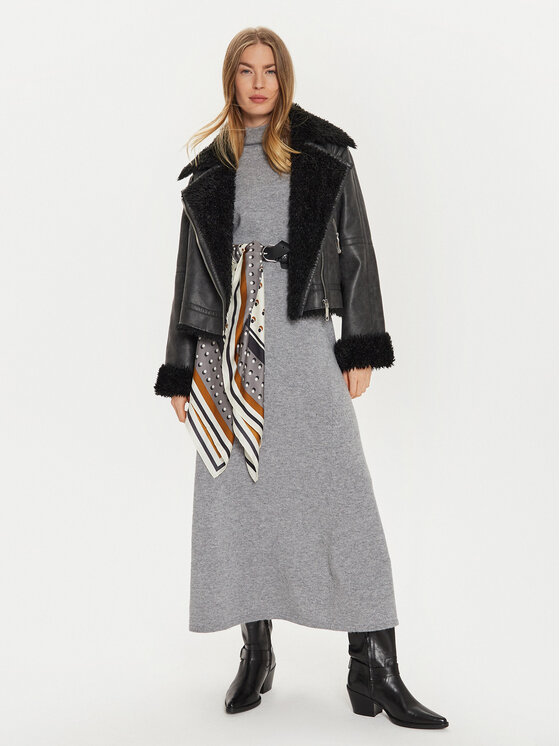 MAX&Co. MAX&Co. Μπουφάν δερμάτινο 2426086074200 Μαύρο Regular Fit