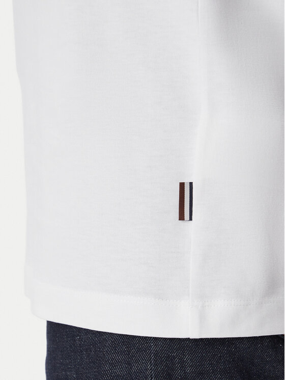 Bugatti Bugatti Majica dugih rukava 8330-25044F Bijela Regular Fit