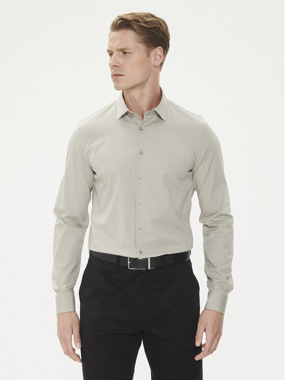 Calvin Klein Krekls K10K108229 Pelēks Slim Fit