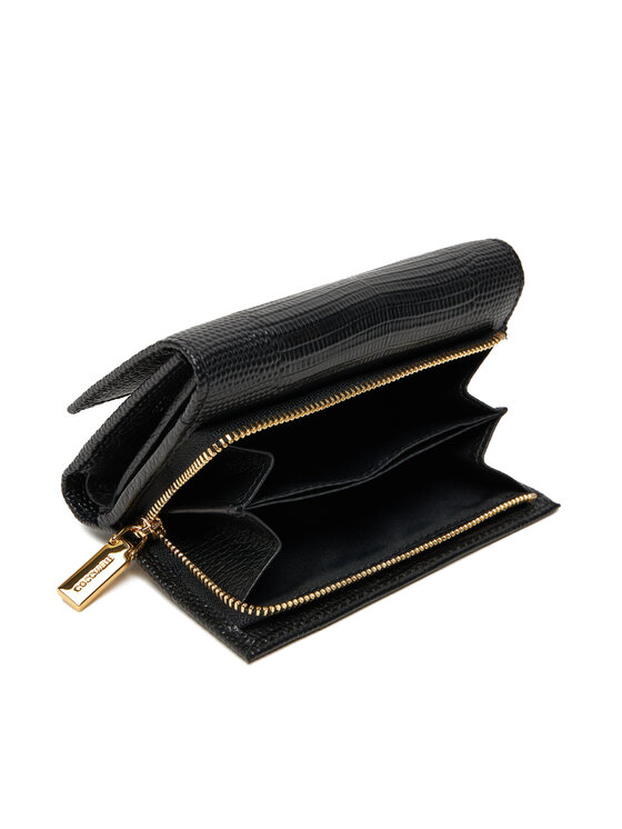 Coccinelle Coccinelle Große Damen Geldbörse TL4 Metallic Lizard E2 TL4 11 66 01 Schwarz