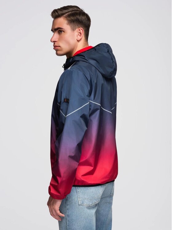 Ombre Ombre Kurtka przejściowa C641 Granatowy Regular Fit