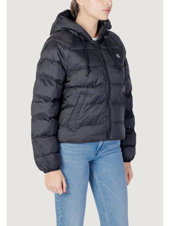 Calvin Klein Jeans Calvin Klein Jeans Μπουφάν πουπουλένιο LIGHTWEIGHT LOGO PUF Μαύρο Casual Fit