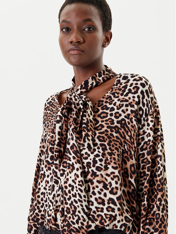 HUGO HUGO Bluza Cunea-1 50546781 Rjava Oversize