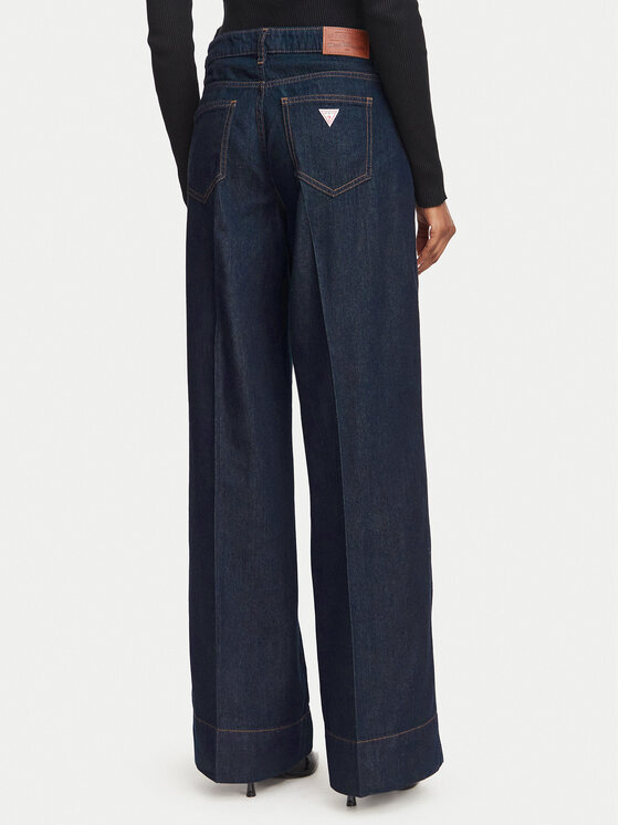 Guess Jeans Guess Jeans Jeansy W6YA05 D1179 Granatowy Wide Leg