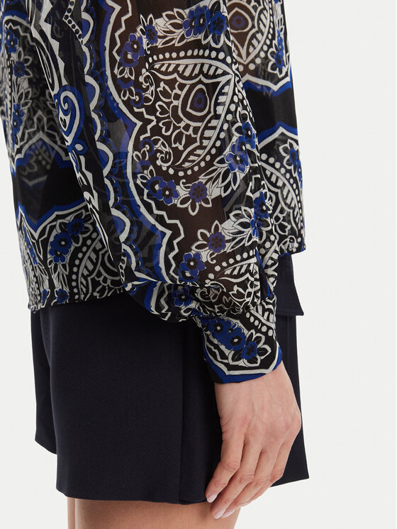 Morgan Morgan Bluse 251-OJAL.F Dunkelblau Regular Fit
