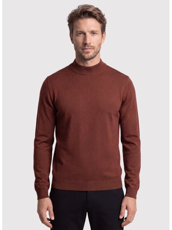 Pako Lorente Pako Lorente Sweter P26WN-2X-015 Miedziany Classic Fit