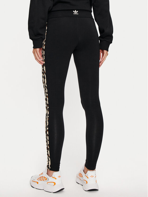 adidas adidas Клин Leopard Allover Print IW8471 Черен Regular Fit