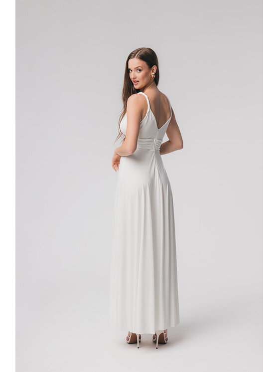 Aurora Aurora Sukienka koktajlowa Milo ślubna Biały Feminine Fit