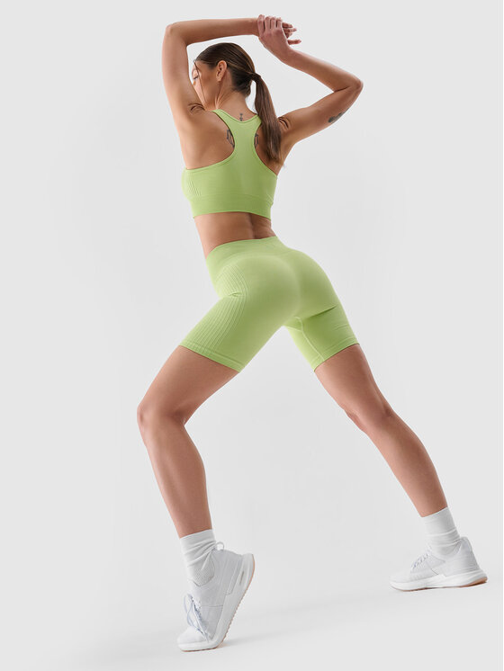 4F 4F Kolarki MULTI ACTIVE Zielony jasny Slim Fit