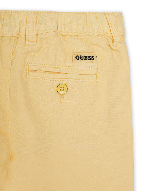 Guess Guess Szorty materiałowe N5GD09 WG5G0 Żółty Regular Fit