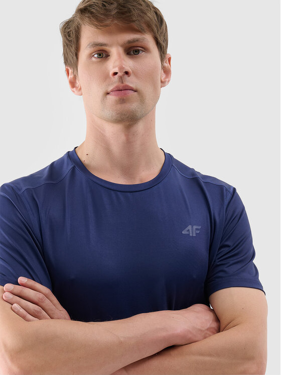4F 4F Koszulka techniczna BASIC+ Granatowy Regular Fit