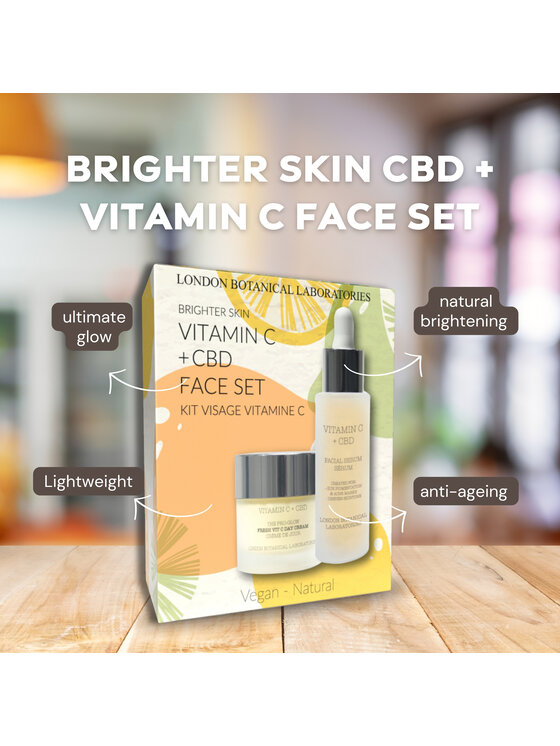 London Botanical Laboratories London Botanical Laboratories Witamina C + CBD 50ml + Krem pod 20ml + CBD Moisture Surge Serum 30ml Krem na dzień