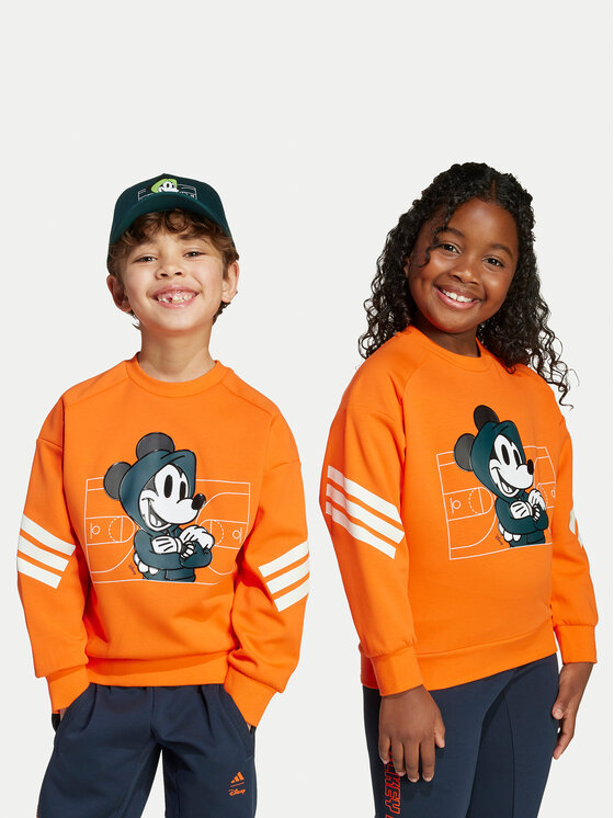 adidas Bluza Disney Mickey Mouse JL9188 Pomarańczowy Loose Fit