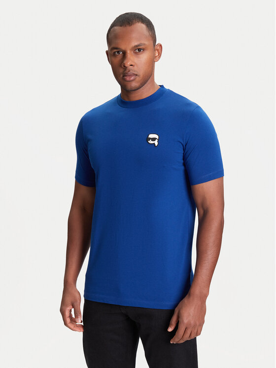 KARL LAGERFELD KARL LAGERFELD Tricou 755710 553224 Albastru Slim Fit
