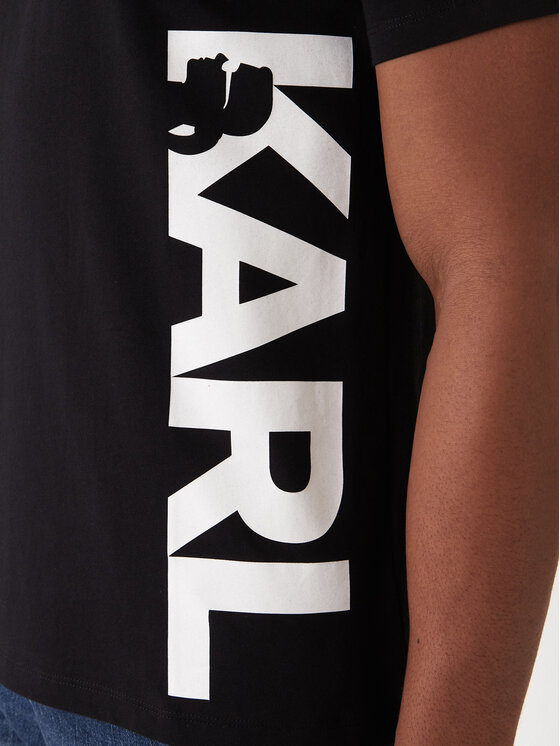 KARL LAGERFELD KARL LAGERFELD T-shirt A2M46038 Crna Regular Fit