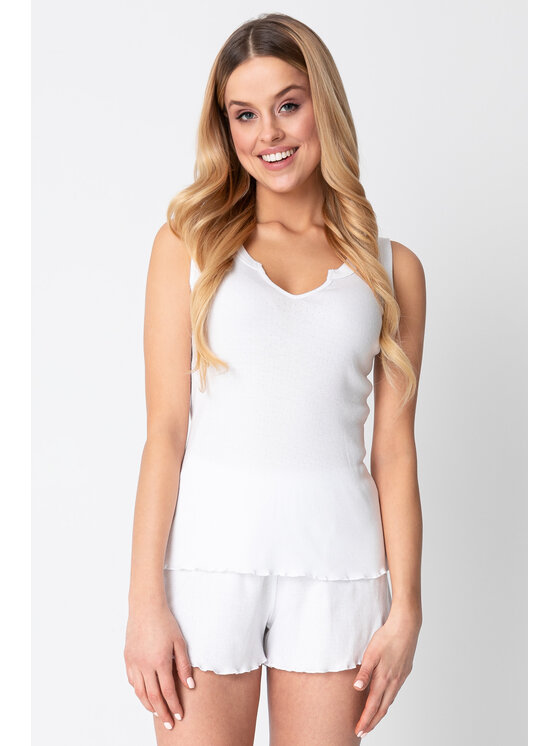 LaLupa LaLupa Piżama LA147 Écru Comfort Fit