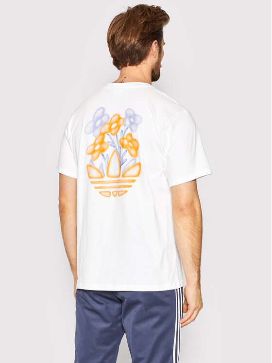 T-shirt Floral Linear HC2106 Bianco Regular Fit