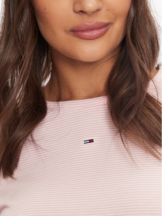 Tommy Jeans Tommy Jeans Blusa Essential DW0DW19043 Rosa Slim Fit