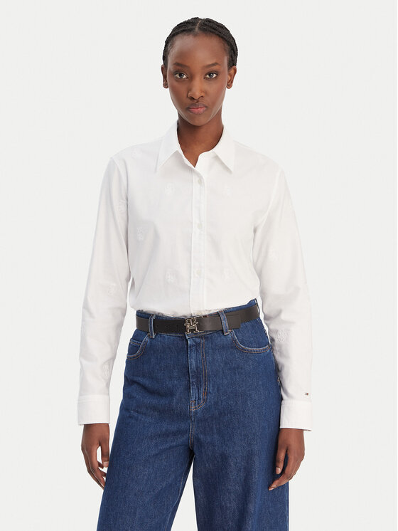 Tommy Hilfiger Tommy Hilfiger Košulja WW0WW49386 Bijela Relaxed Fit