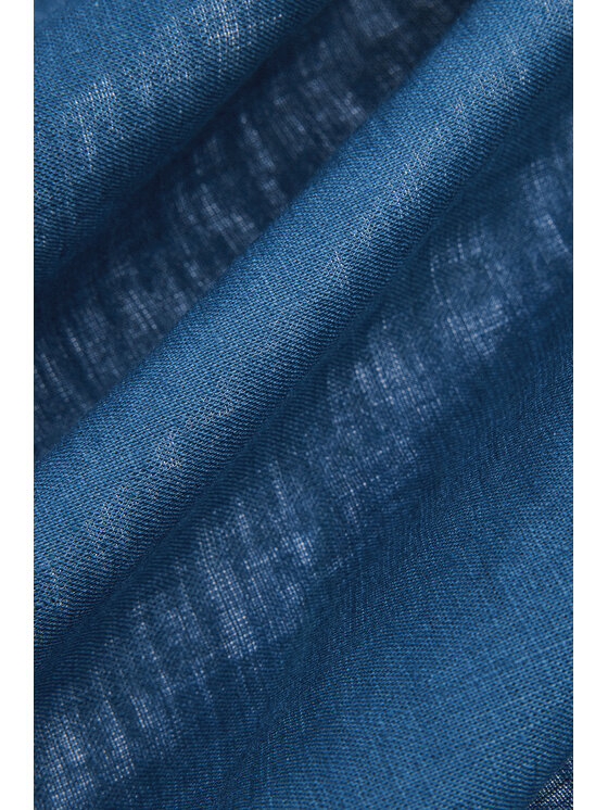 Lancerto Lancerto Koszula Koszula Szafirowa z Lnem Bente KO073125000003 Niebieski Slim Fit