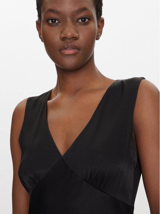 Fracomina Fracomina Rochie cocktail FS25SD2004W73201 Negru Slim Fit