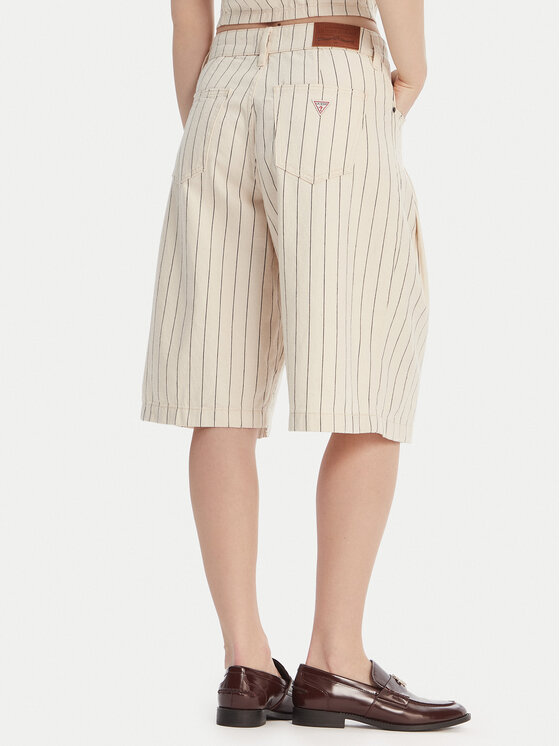 Guess Jeans Guess Jeans Jeansshorts W6GDY5 D7961 Écru Loose Fit