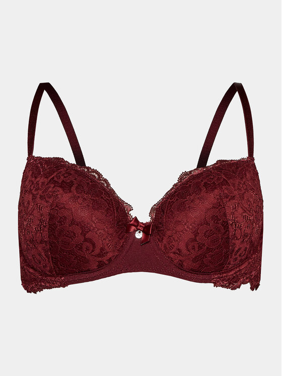 Hunkemöller Hunkemöller Бюстгальтер балконет Marine 202705 Бордовий