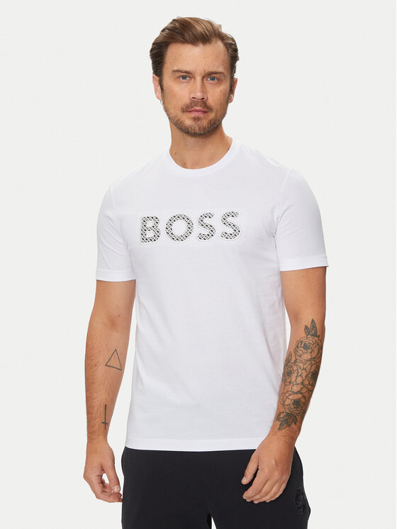 BOSS Boss Marškinėliai C-Thompson 06 50521520 Balta Regular Fit