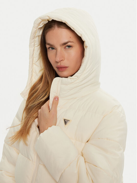Guess Guess Zimní bunda V4BL04 WFYE2 Béžová Regular Fit